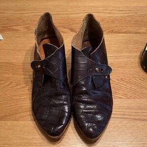 Sevilla Smith Mussenden Black Croc Embossed 3cm